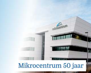 Historisch boek 50 jaar Mikrocentrum.
Mikrocentrum is een kennis- en netwerkorganisatie die vakbeurzen, congressen, netwerkbijeenkomsten en opleidingen organiseert, met name voor de high tech maakindustrie.